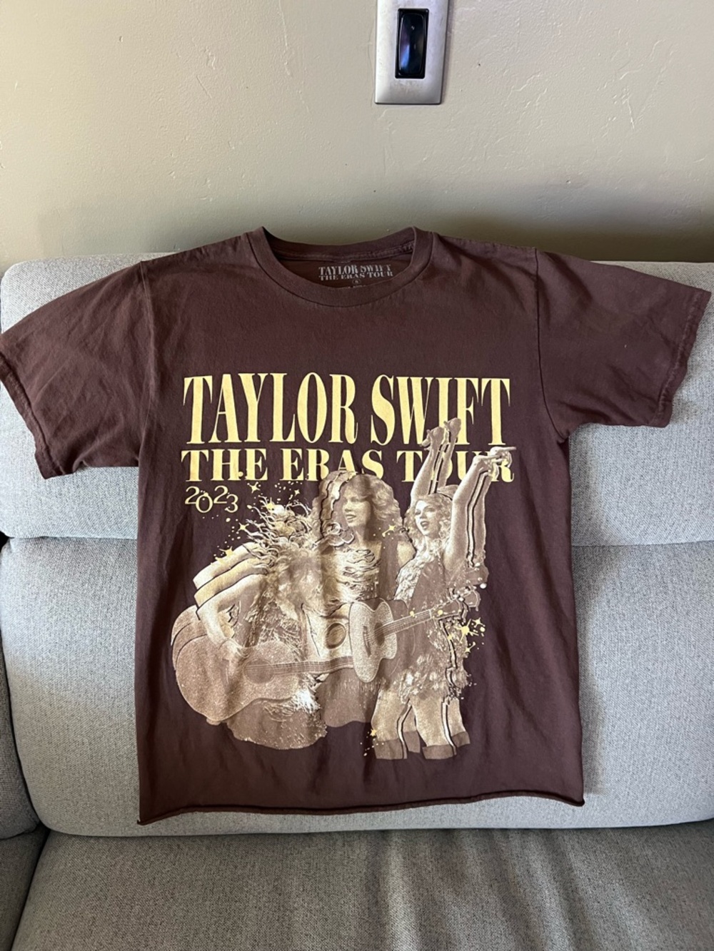 Taylor Swift Brown The Eras Tour Short Sleeve Tee